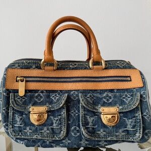 Louis Vuitton Monogram Denim Neo Speedy Handbag in Blue